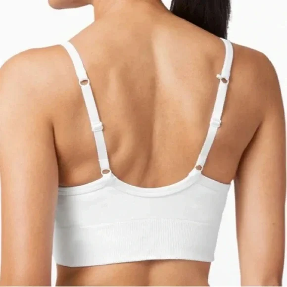 LULULEMON Ebb  to street bra, white, size 6 - Picture 2 of 6